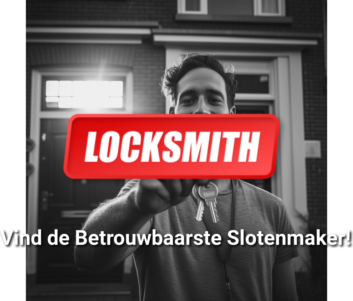 Klant bekijkt de offerte van een slotenmaker voor de deur wordt geopend
