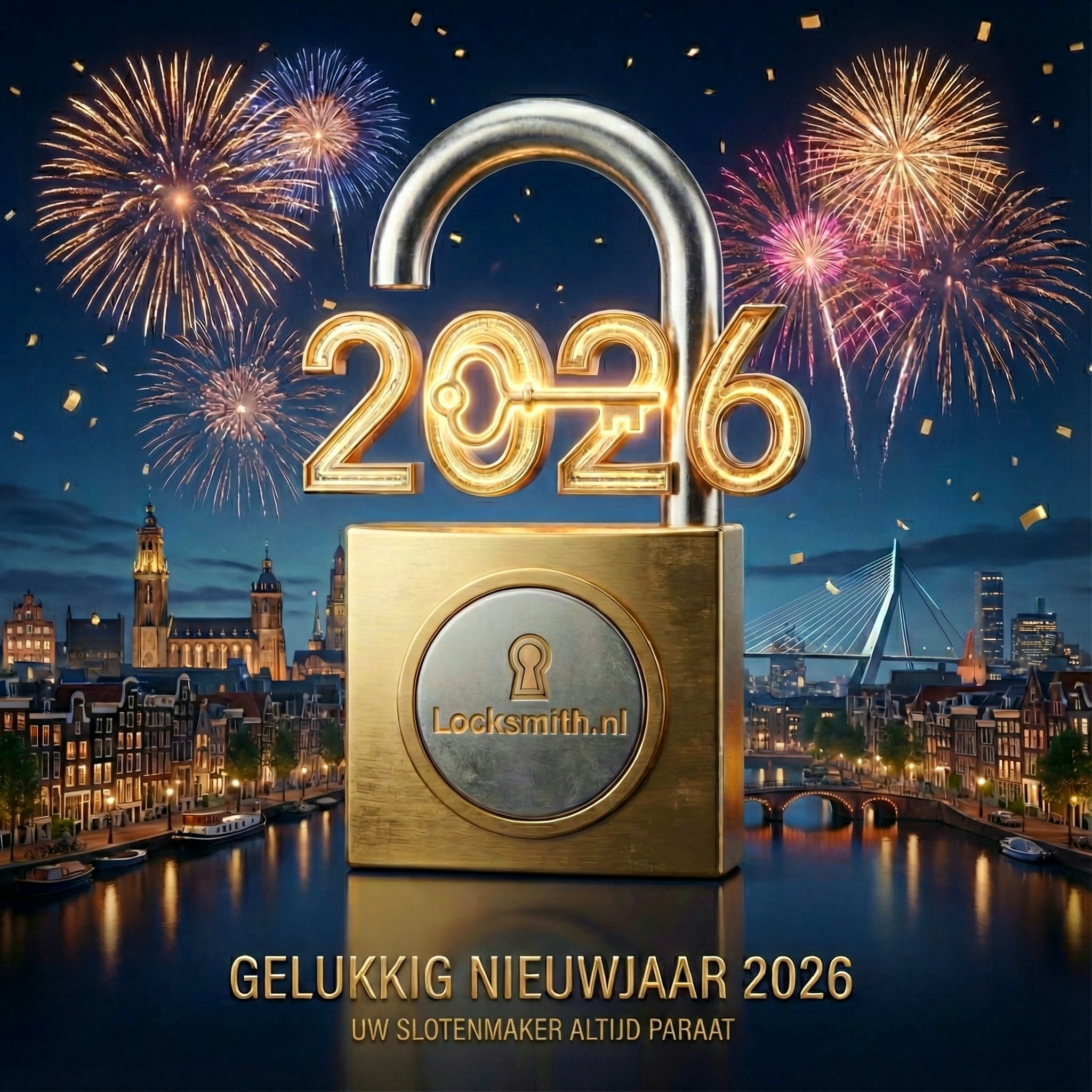 Nieuwjaarswens van Locksmith.nl voor 2026